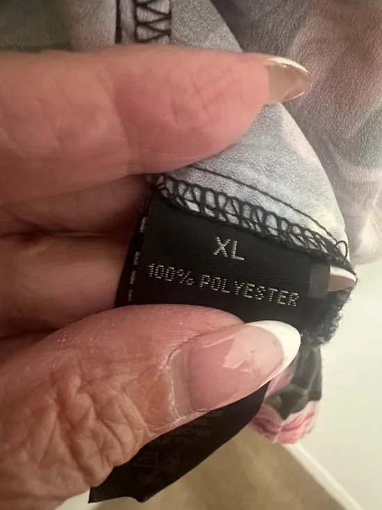 Baccini Black Floral Zip Bomber Jacket - Picture 6 of 6